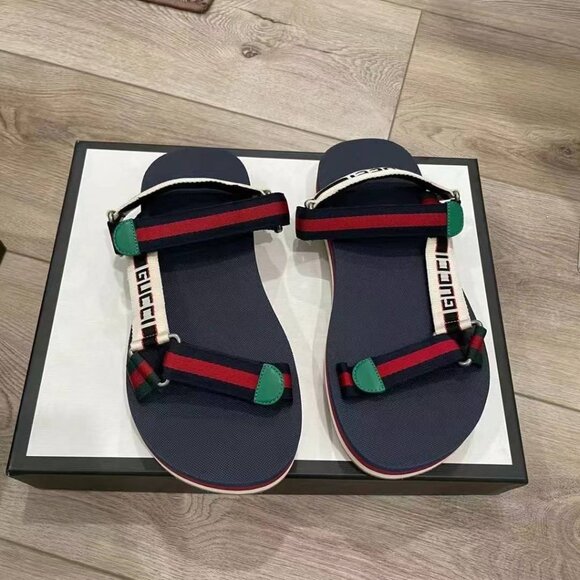 NIB Authentic Gucci Multicolor Bedlam Sandals - Picture 1 of 10